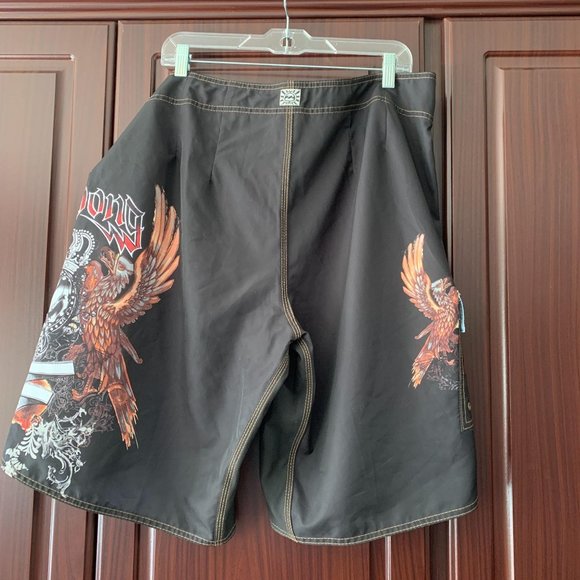 Vintage Billabong Black Rocker Edge Boardshorts 38 - Picture 2 of 6